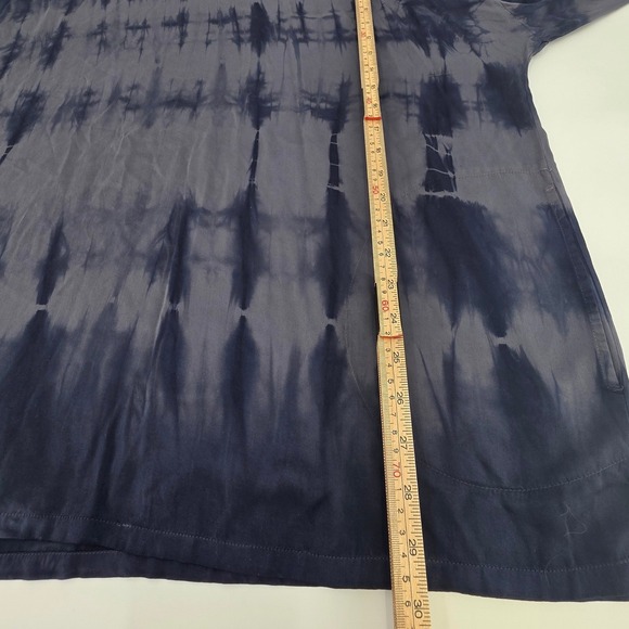 PURE J. JILL BLOUSE WOMENS SIZE 4X BLUE TIE DYE POCKETS VISCOSE SOFT TUNIC TOP - Picture 16 of 16